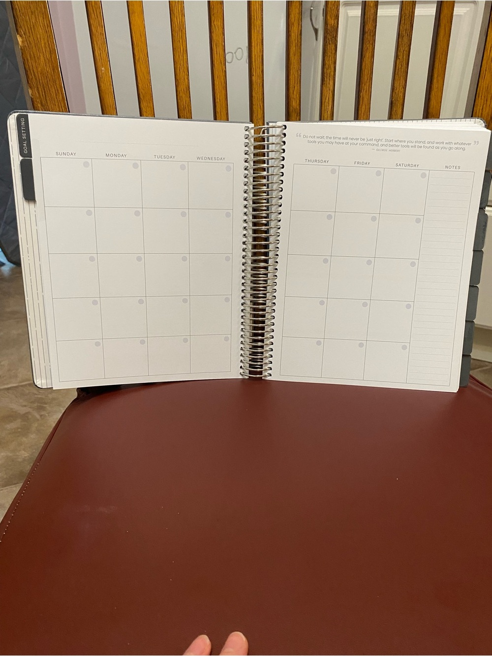 Grey planner never used - Picture 2 of 3